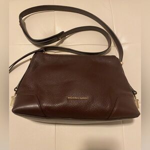 Michael Kors Brown Soft Pebble Leather Crossbody Bag